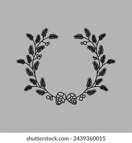 Flor de círculo para el marco, la decoración y para el elemento de diseño. Ilustración de vector