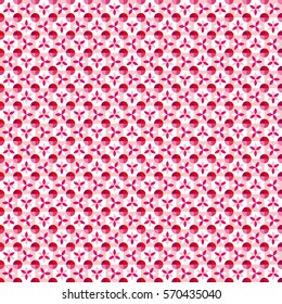 circle and flower icon image, red color tile - Geometric seamless pattern