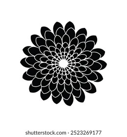 a circle  flower icon vector illustrator