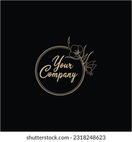 
Circle flower line art logo icon vector template.eps