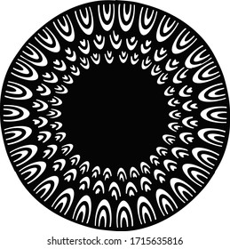 Circle flower of mandala with floral ornament pattern,Vector mandala relaxation patterns unique design with nature style, Hand drawn pattern, Mandala template for page decoration cards, book 02