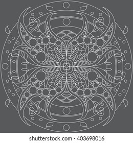 circle flower ornament 