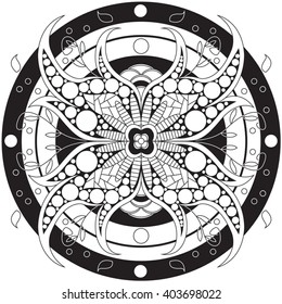 circle flower ornament 