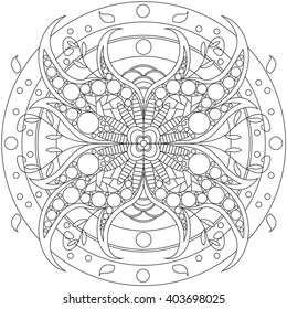 circle flower ornament 