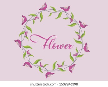 Circle flower pastel color background