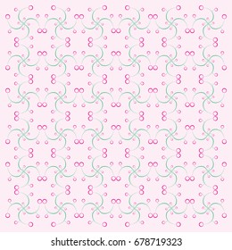 Circle Flower Plant Pattern. Texture, Wallpaper, Background Vector Format