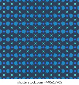 Circle and flower seamless pattern. Fashion graphic background design. Modern stylish abstract texture. Colorful template for prints, textiles, wrapping, wallpaper, website etc. VECTOR illustration