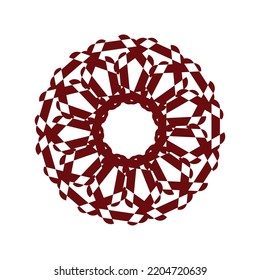 Circle flower vector logo design 