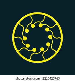 Vektorgrafik-Logo-Design der Circle-Blume 
