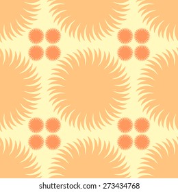 Circle flowers colorful seamless pattern