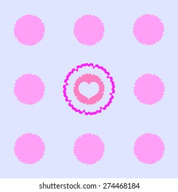 Circle flowers colorful seamless pattern