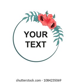 circle flowers text