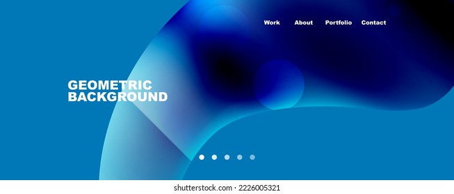 Circle, flowing shape composition geometric abstract background. Vector Illustration For Wallpaper, Banner, Background, Card, Book Illustration, landing page