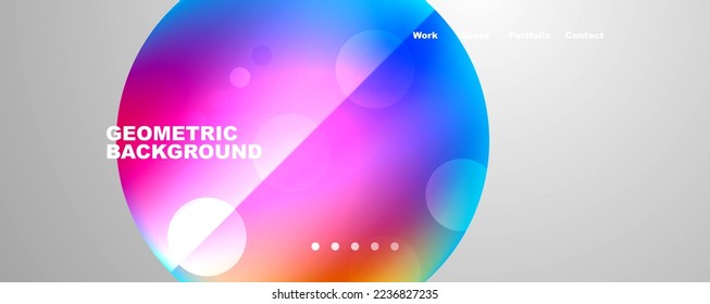 Circle, flowing shape composition geometric abstract background. Vector Illustration For Wallpaper, Banner, Background, Card, Book Illustration, landing page