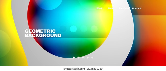 Circle, flowing shape composition geometric abstract background. Vector Illustration For Wallpaper, Banner, Background, Card, Book Illustration, landing page