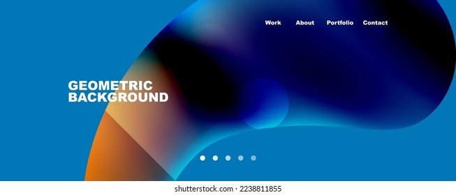 Circle, flowing shape composition geometric abstract background. Vector Illustration For Wallpaper, Banner, Background, Card, Book Illustration, landing page