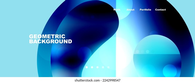 Circle, flowing shape composition geometric abstract background. Vector Illustration For Wallpaper, Banner, Background, Card, Book Illustration, landing page