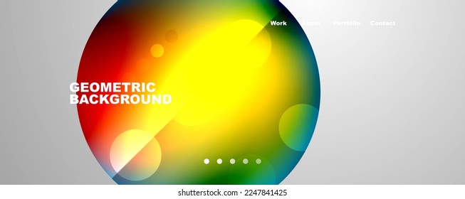Circle, flowing shape composition geometric abstract background. Vector Illustration For Wallpaper, Banner, Background, Card, Book Illustration, landing page