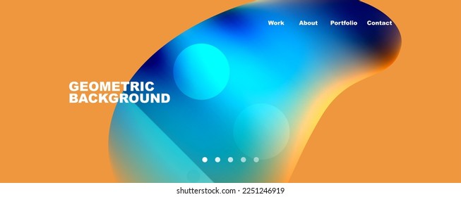 Circle, flowing shape composition geometric abstract background. Vector Illustration For Wallpaper, Banner, Background, Card, Book Illustration, landing page
