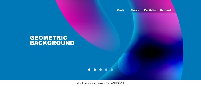Circle, flowing shape composition geometric abstract background. Vector Illustration For Wallpaper, Banner, Background, Card, Book Illustration, landing page