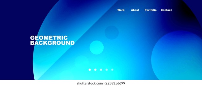 Circle, flowing shape composition geometric abstract background. Vector Illustration For Wallpaper, Banner, Background, Card, Book Illustration, landing page