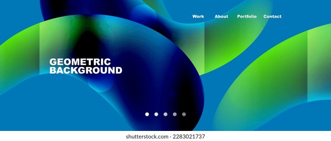 Circle, flowing shape composition geometric abstract background. Vector Illustration For Wallpaper, Banner, Background, Card, Book Illustration, landing page