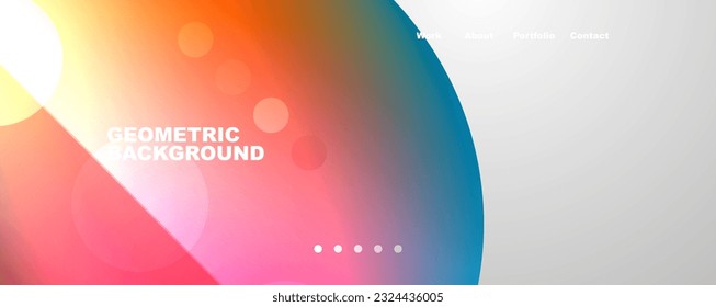 Circle, flowing shape composition geometric abstract background. Vector Illustration For Wallpaper, Banner, Background, Card, Book Illustration, landing page