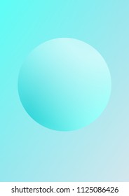 Circle fluid with round spheres. Gradient shapes on holographic background. Modern hipster template for covers, banners, flyers, report, brochure. Minimal circle fluid in vibrant neon colors.