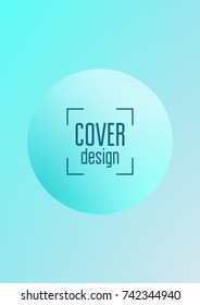 Circle fluid with round spheres. Gradient shapes on holographic background. Modern hipster template for covers, banners, flyers, report, brochure. Minimal circle fluid in vibrant neon colors.