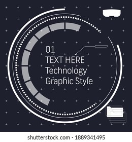 Circle of folder and file, technology of future.