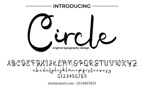 Pincel con estilo pintado con letras mayúsculas del Vector, alfabeto, tipografía