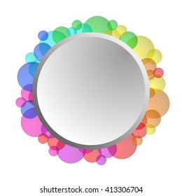 circle form illustration with rainbow edge