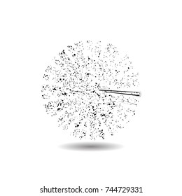 Circle Form . Spiral Vector Illustration .Technology round Logo . Design element . Abstract Geometric shape . Dotted border frame for image