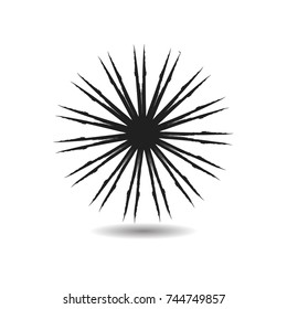Circle Form . Spiral Vector Illustration .Technology round Logo . Design element . Abstract Geometric shape . Dotted border frame for image