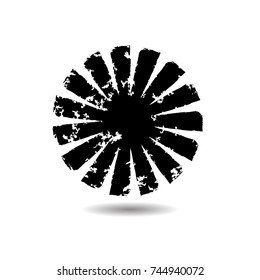 Circle Form . Spiral Vector Illustration .Technology round Logo . Design element . Abstract Geometric shape . Dotted border frame for image