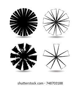 Circle Form . Spiral Vector Illustration .Technology round Logo . Design element . Abstract Geometric shape . Dotted border frame for image