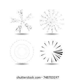 Circle Form . Spiral Vector Illustration .Technology round Logo . Design element . Abstract Geometric shape . Dotted border frame for image