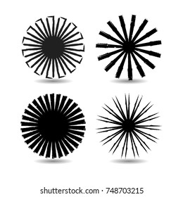 Circle Form . Spiral Vector Illustration .Technology round Logo . Design element . Abstract Geometric shape . Dotted border frame for image