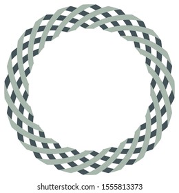 Circle form, striped circle shape, spiral lines, round logo design element, abstract geometric shape, striped border frame for image, colorful vector illustration.
