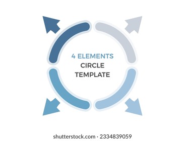 Circle with four arrows, infographic template for circle diagram, vector eps10 illustration