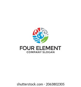 Plantilla de logotipo Circle Four Elements