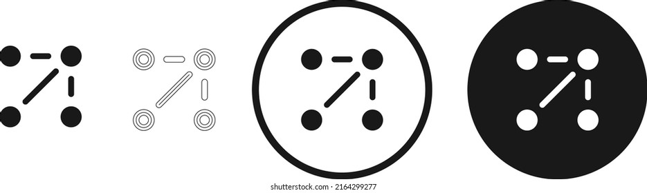 circle four line icon . web icon set . icons collection flat. Simple vector illustration.