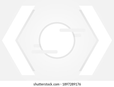 Fondo blanco gris de papel de marco circular 3d.