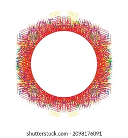 Circle frame abstract burst. Abstract background.