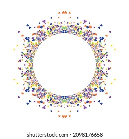 Circle frame abstract burst. Abstract background.