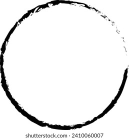 Circle frame border background shape template for decorative grunge doodle element for design illustration