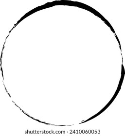 Circle frame border background shape template for decorative grunge doodle element for design illustration