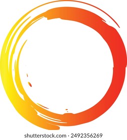 Circle frame border background shape template for decorative grunge doodle element. vector illustration.