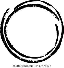 Circle frame border grunge background shape template for decorative doodle element for design illustration
