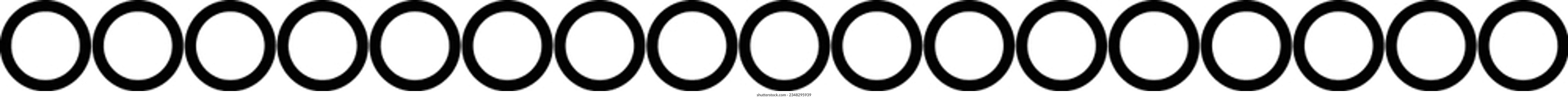 Circle frame border horizontal line shape icon for decorative vintage doodle element for design in vector illustration